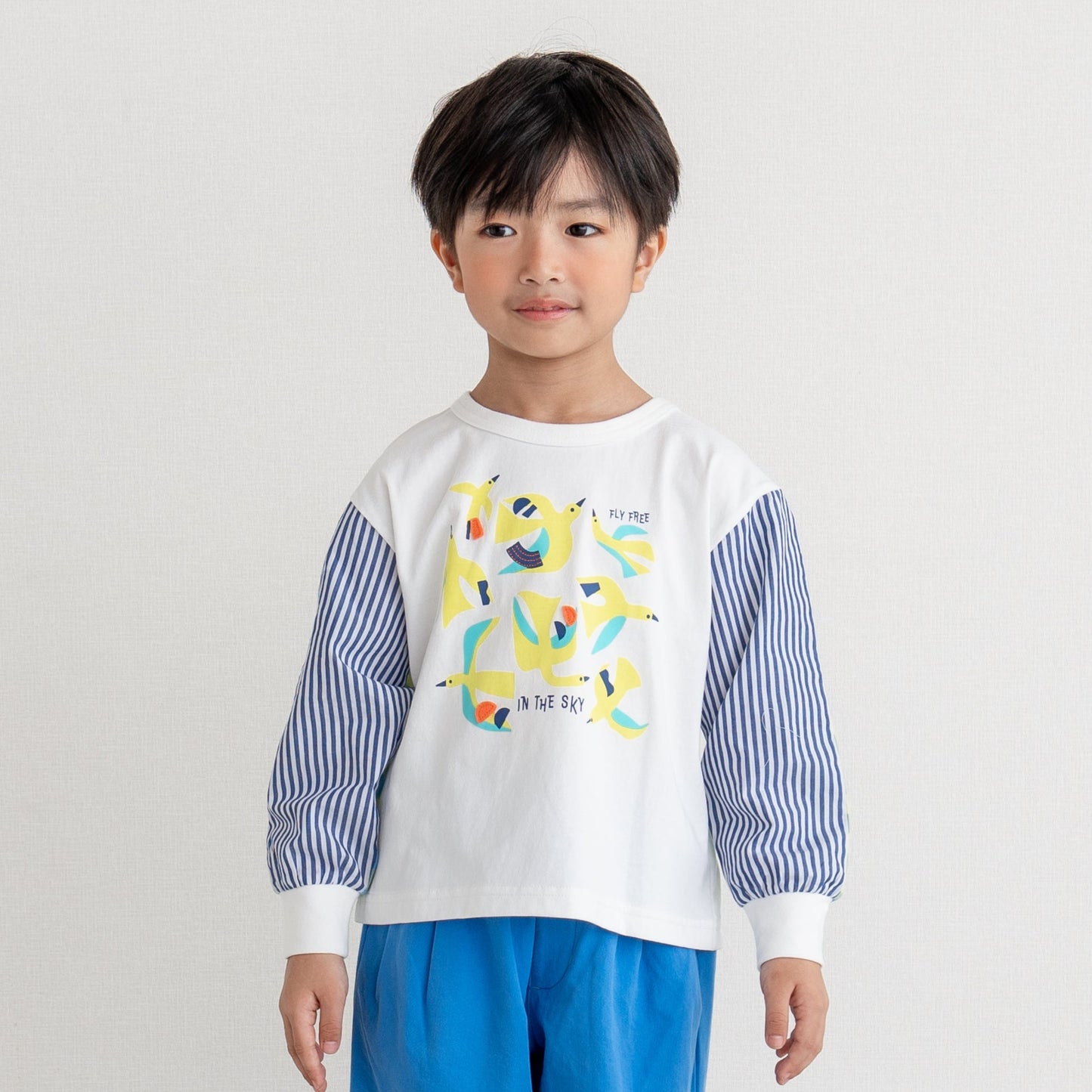 切り替えスリーブTシャツ OFF-WHITE