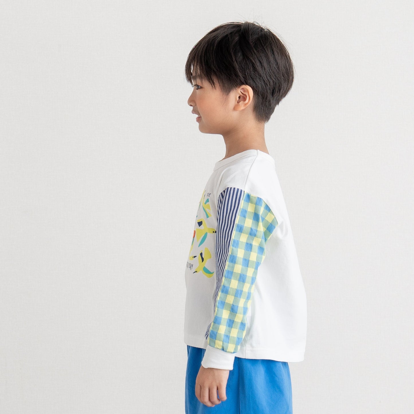 切り替えスリーブTシャツ OFF-WHITE