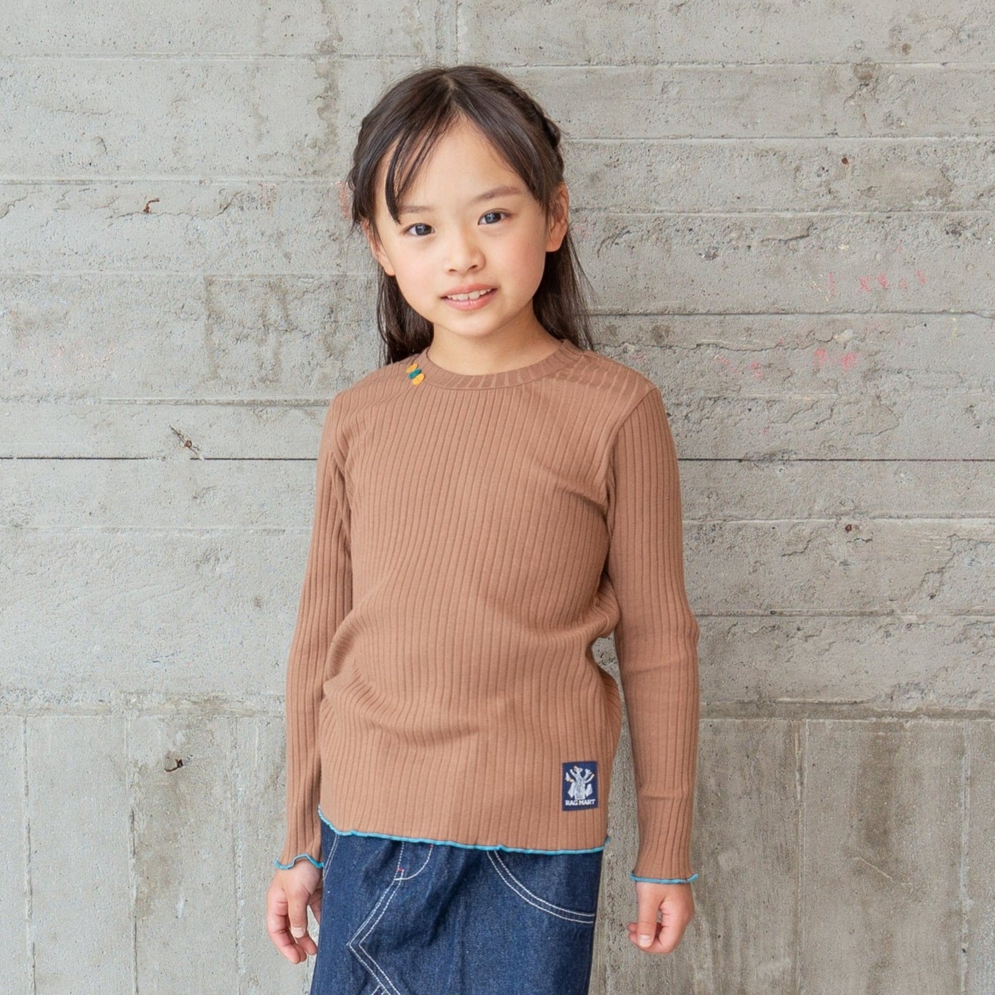 ワイドテレコTシャツ BROWN