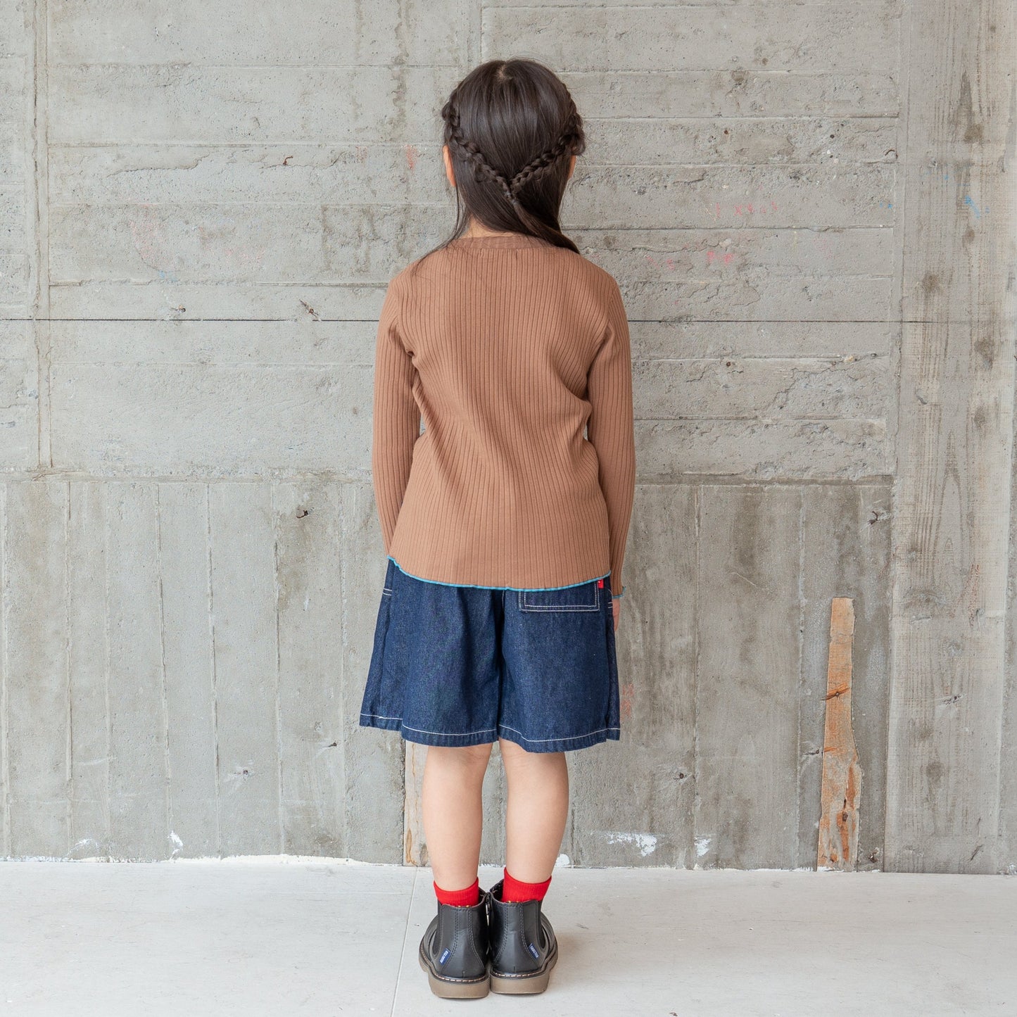 ワイドテレコTシャツ BROWN