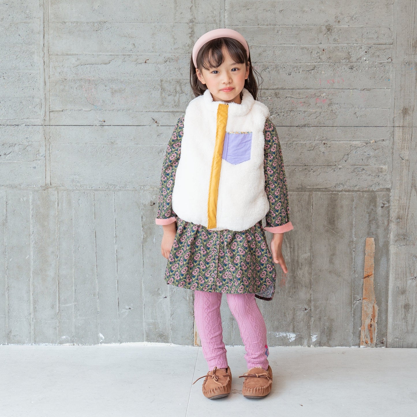 リバーシブルリボンナイロンベスト BEIGE