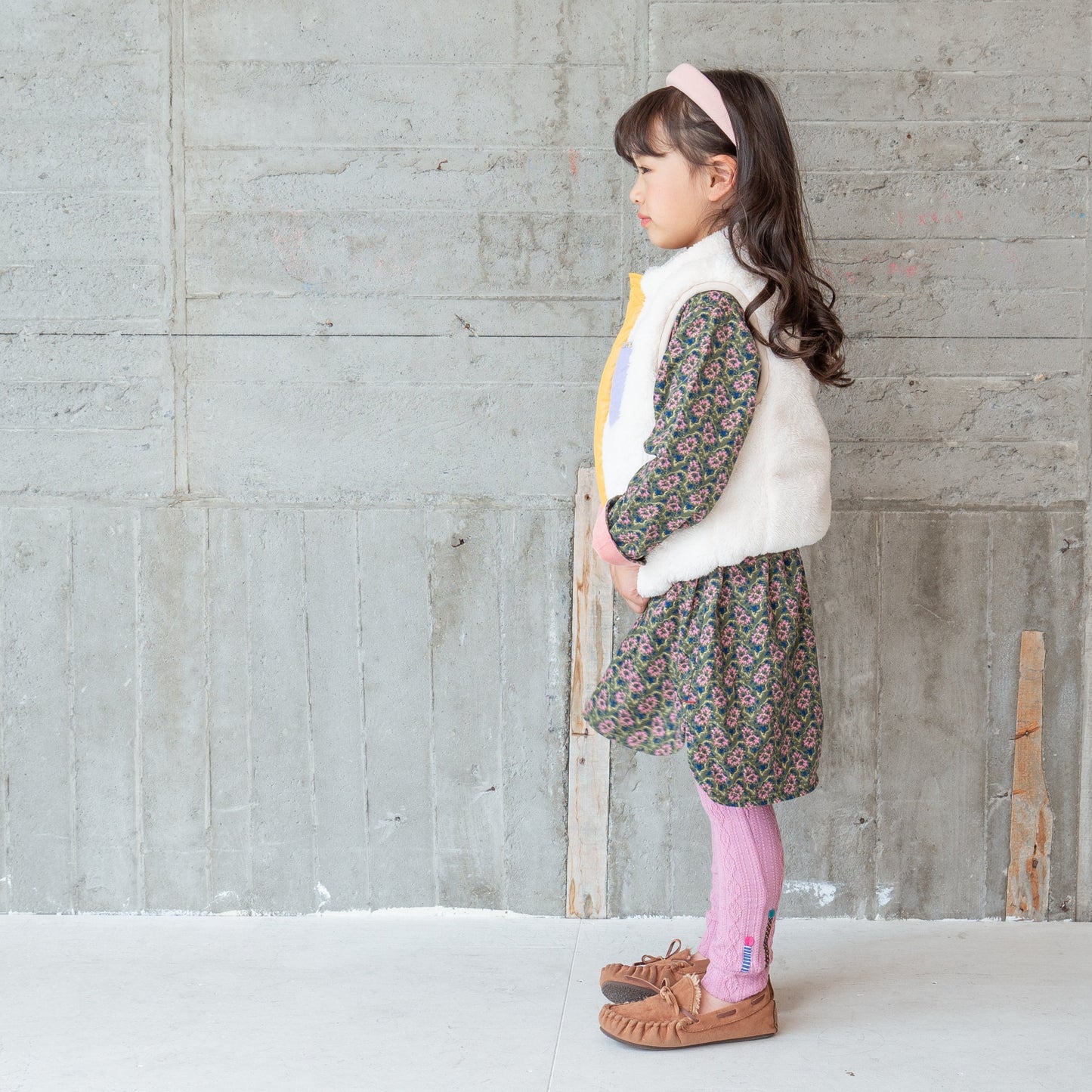 リバーシブルリボンナイロンベスト BEIGE