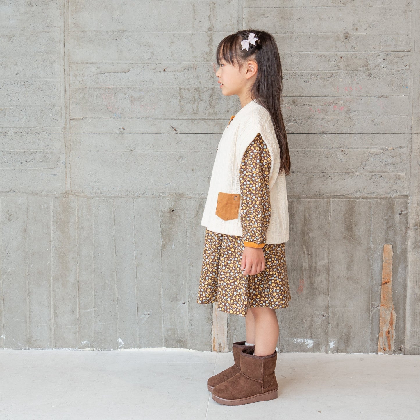 ワイドニットベスト IVORY