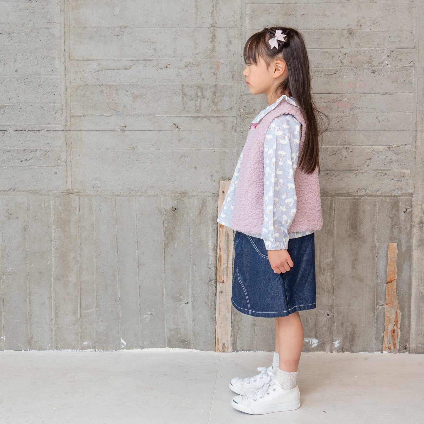 ボアロングベスト PINK