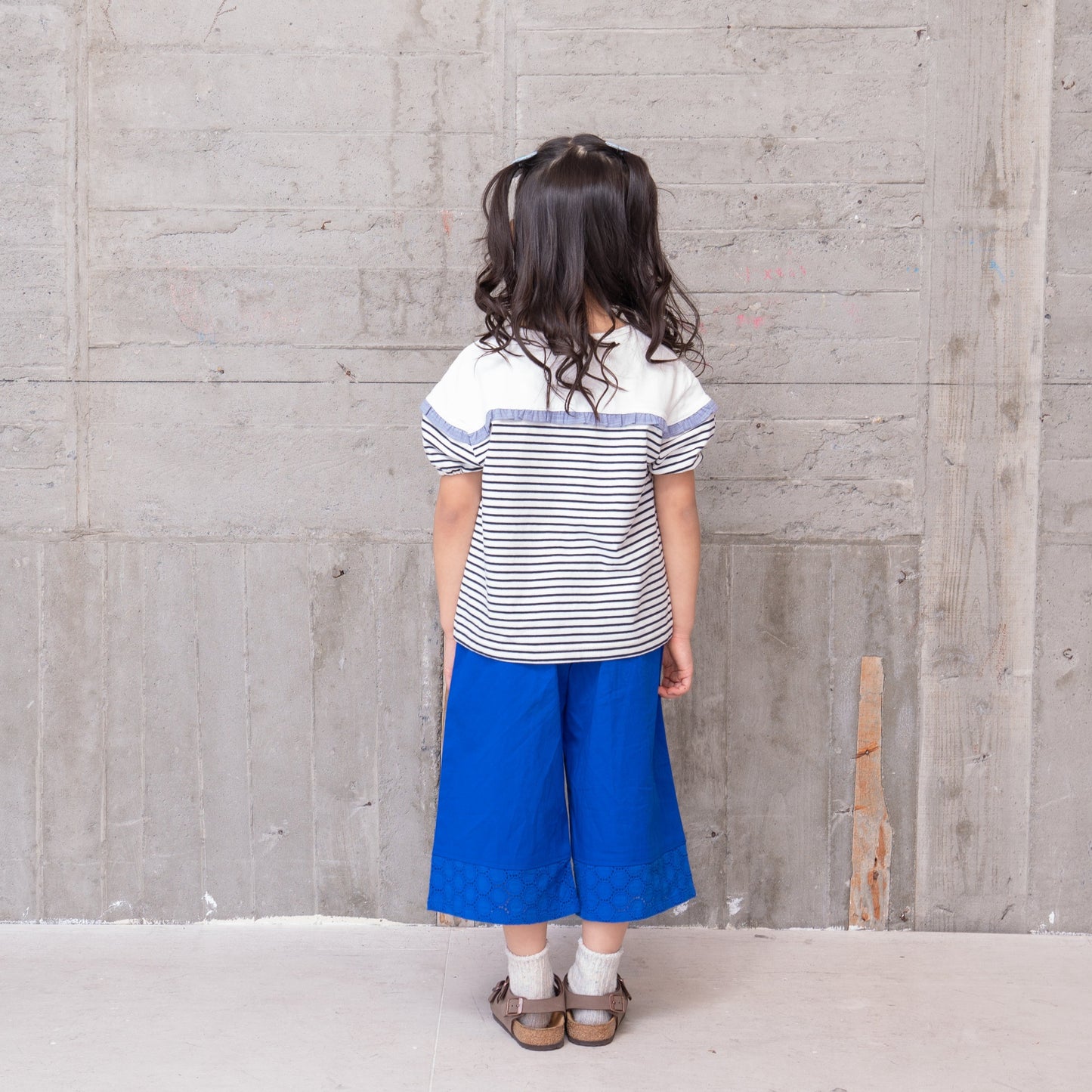 切り替えボーダーTシャツ NAVY