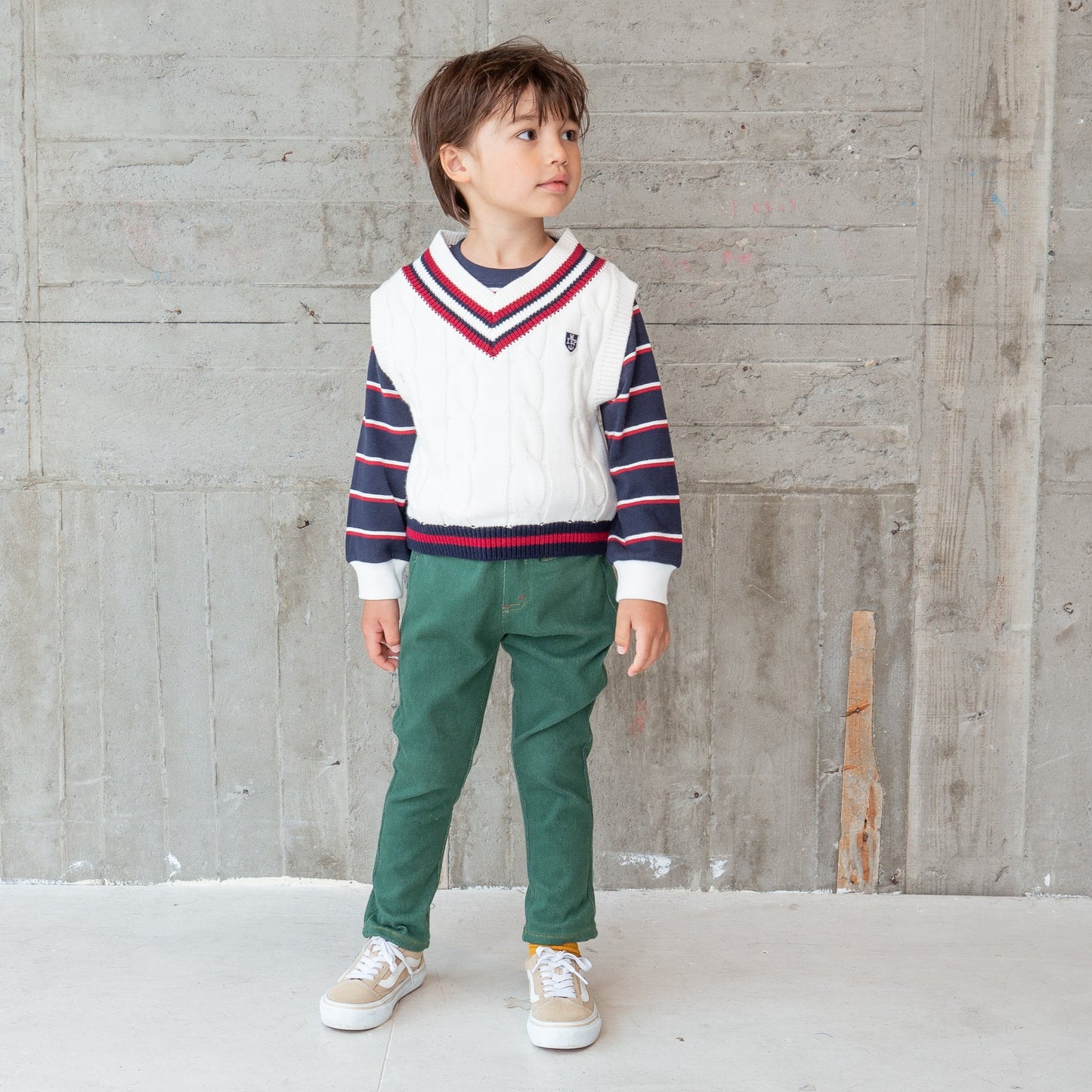 チルデンニットベスト OFF-WHITE
