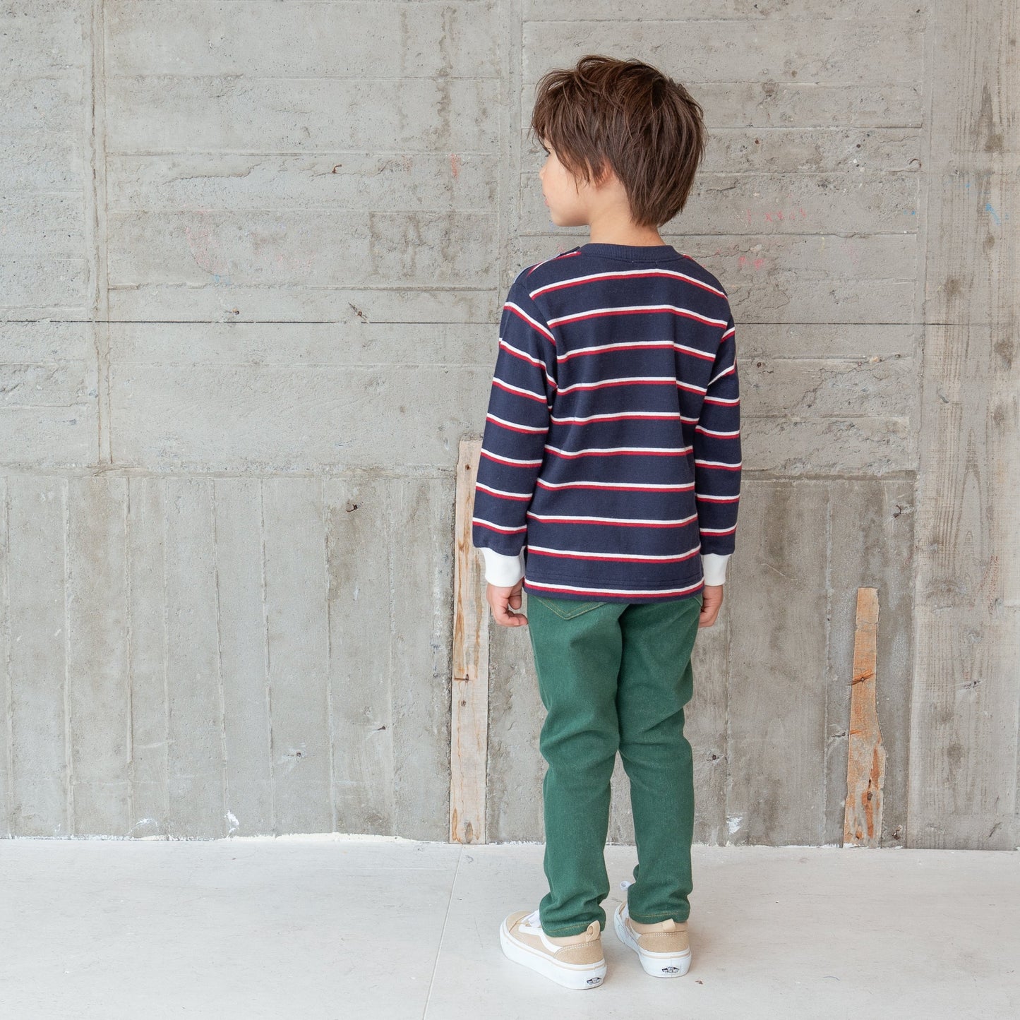 ノーカラーラガーシャツ NAVY