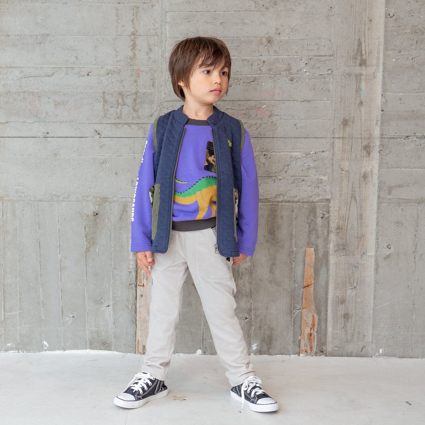 ニットキルトベスト NAVY