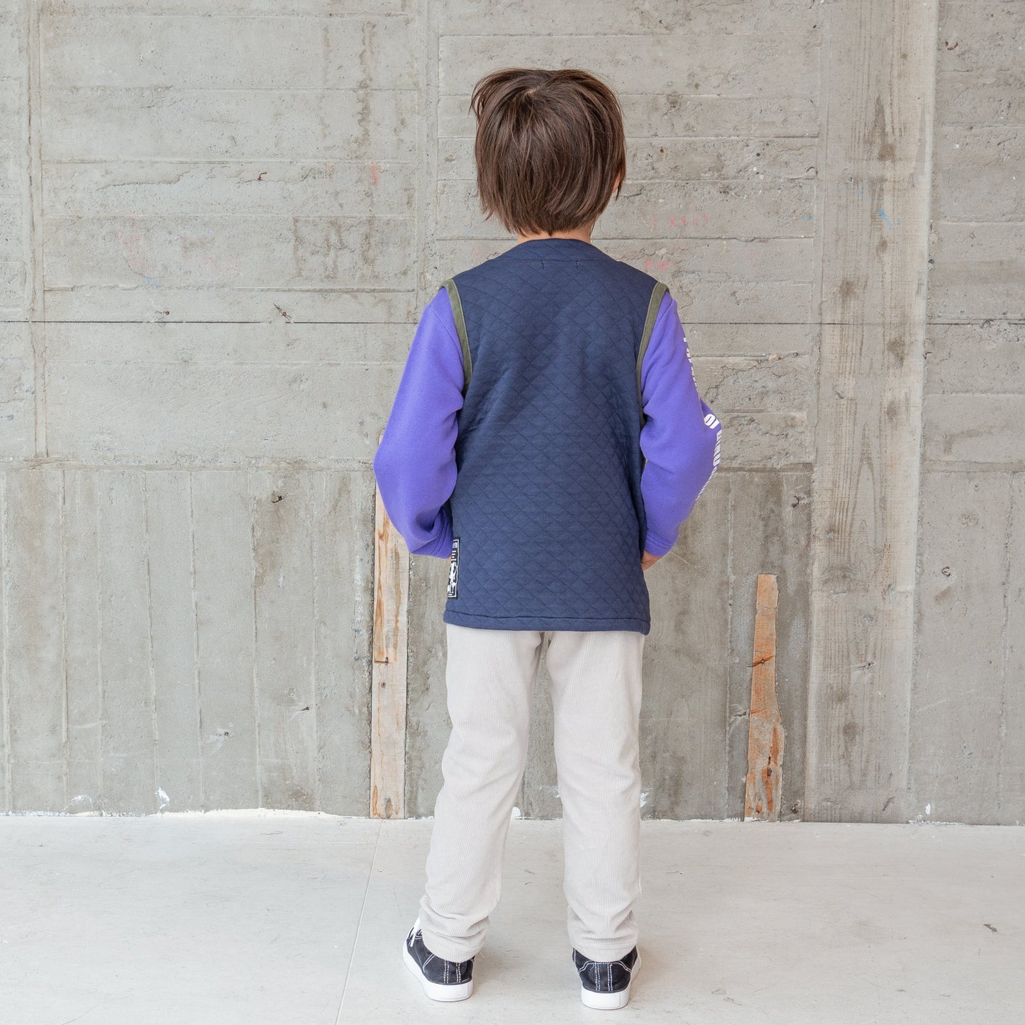 ニットキルトベスト NAVY