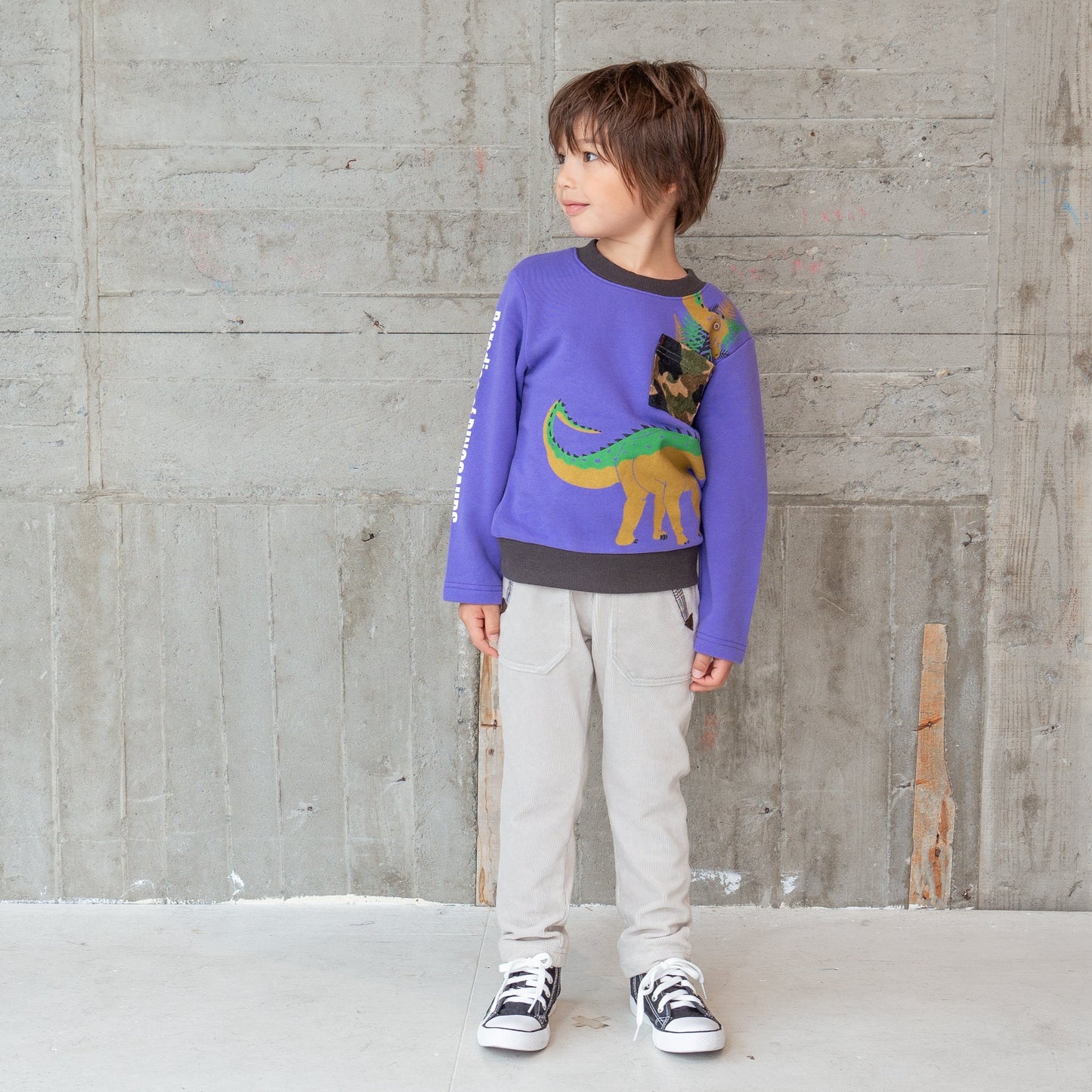 恐竜モチーフトレーナー PURPLE