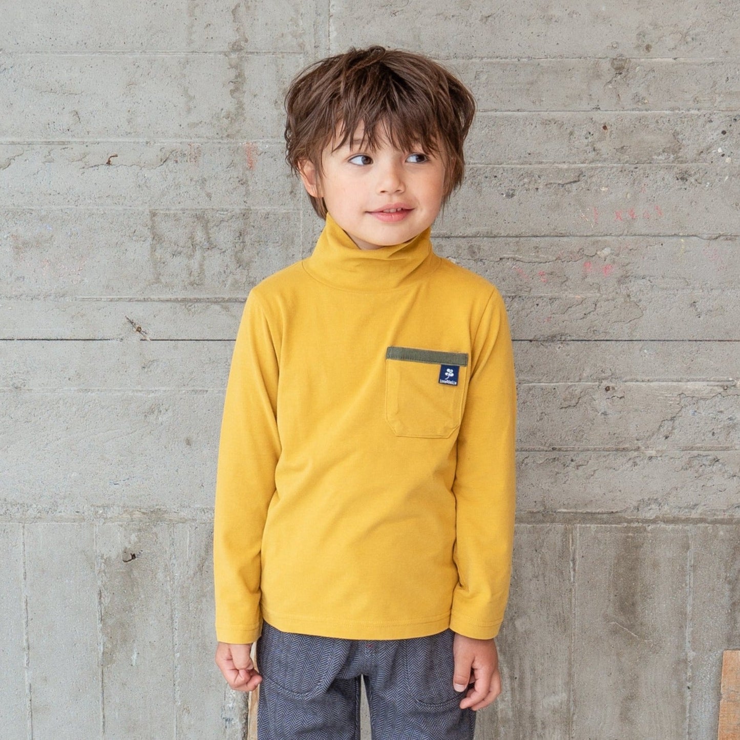 ハイネックTシャツ YELLOW