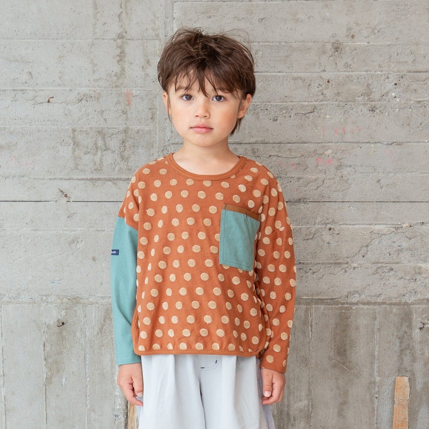 ジャガードドットプルオーバー BROWN