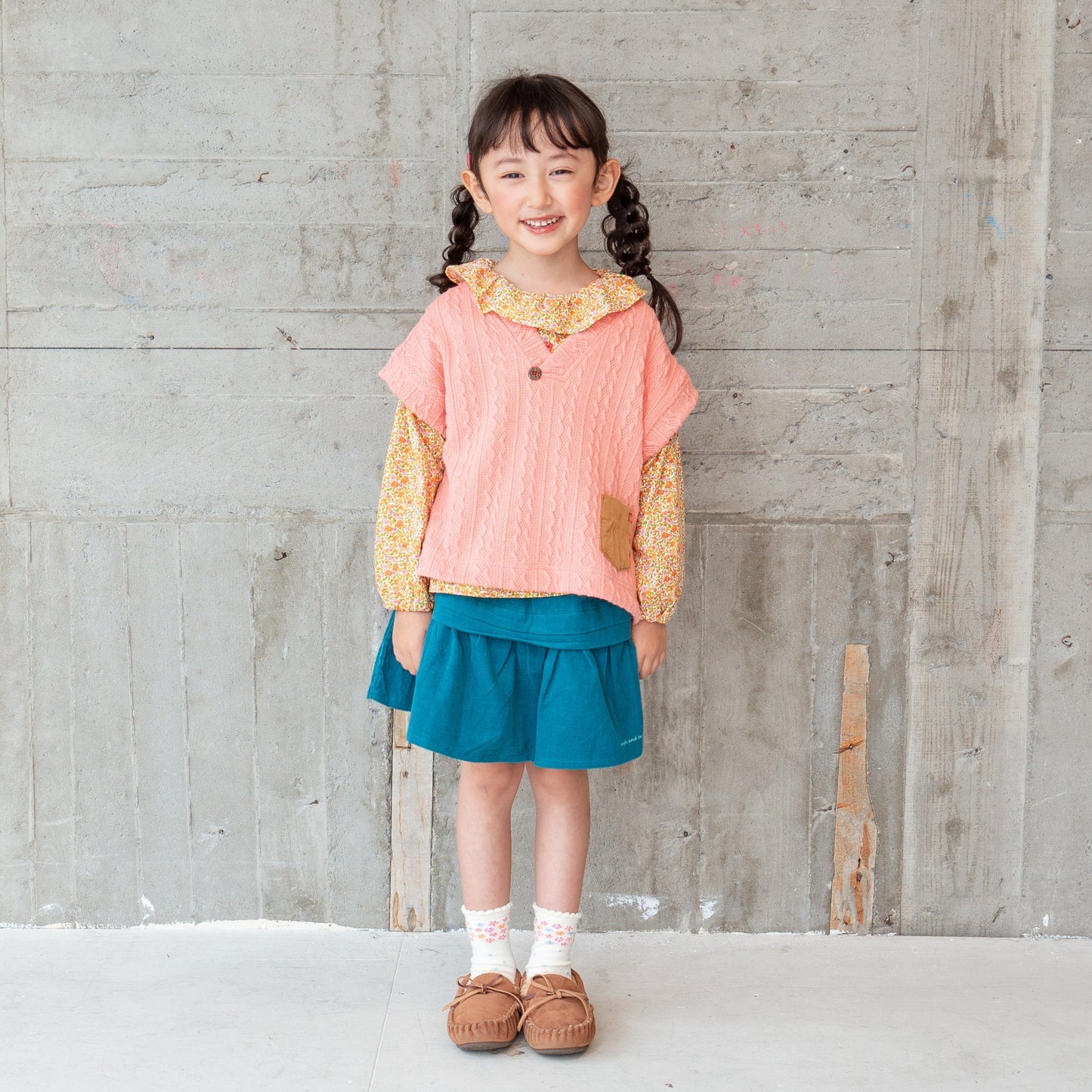 ワイドニットベスト PINK