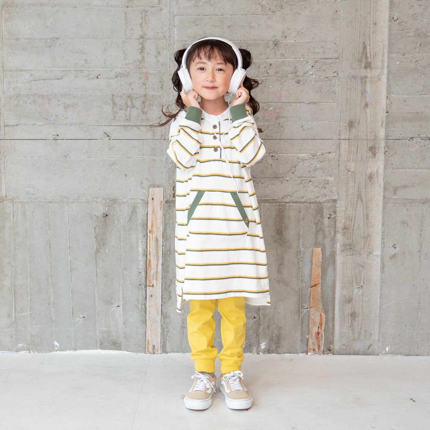 ノーカラーラガーシャツワンピース OFF-WHITE