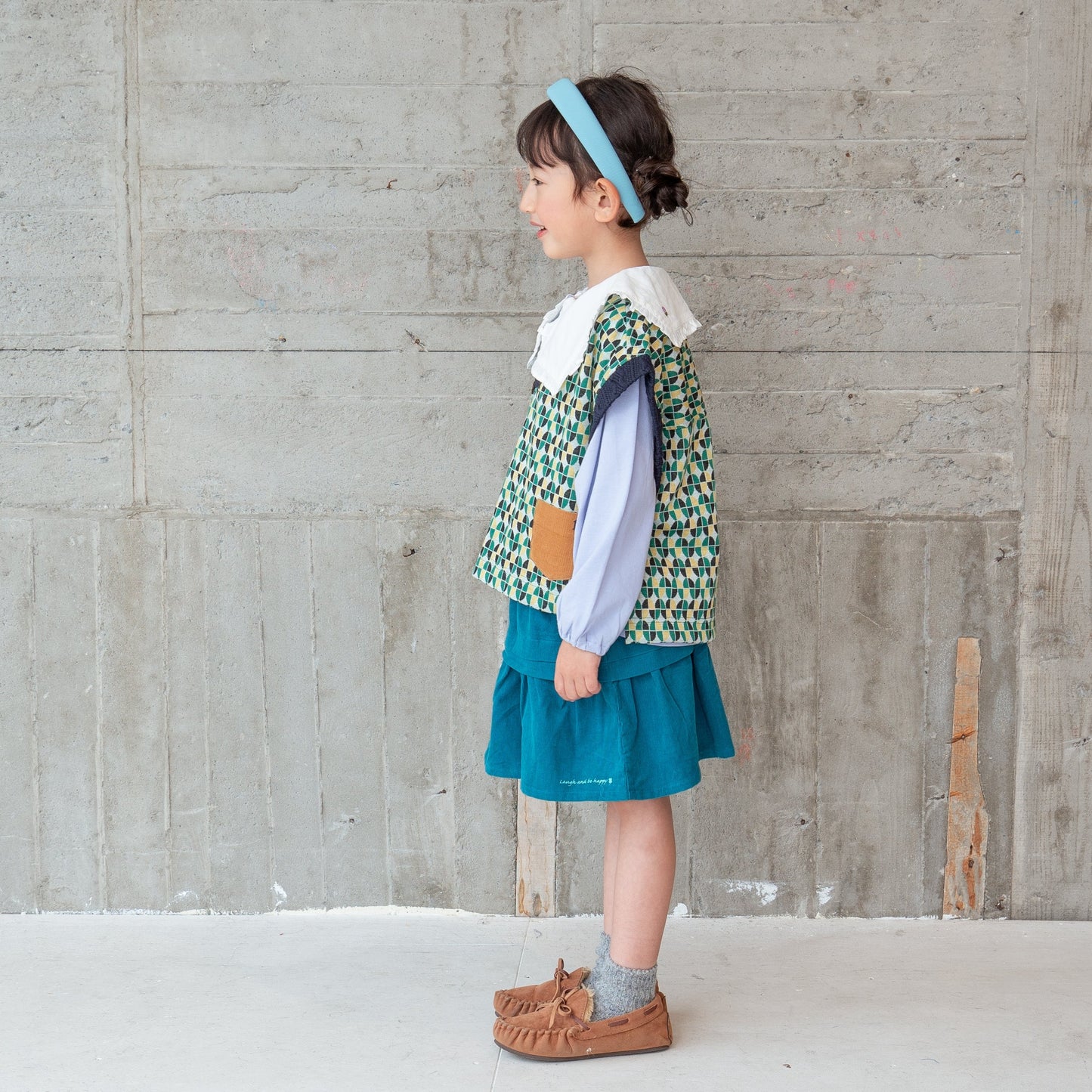 ワイドニットベスト GREEN
