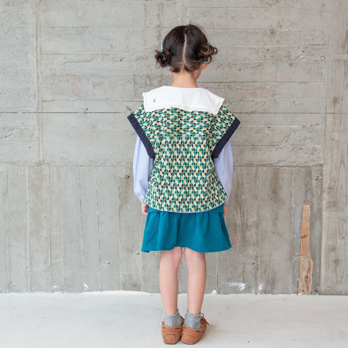 ワイドニットベスト GREEN