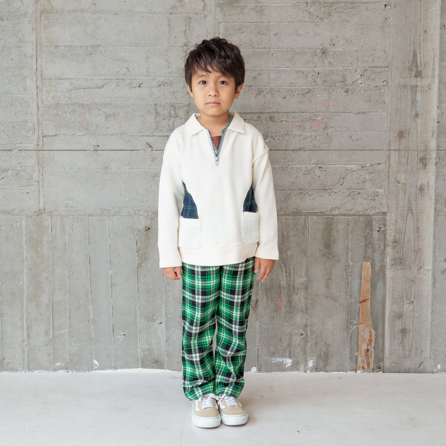 ジップアッププルオーバー IVORY