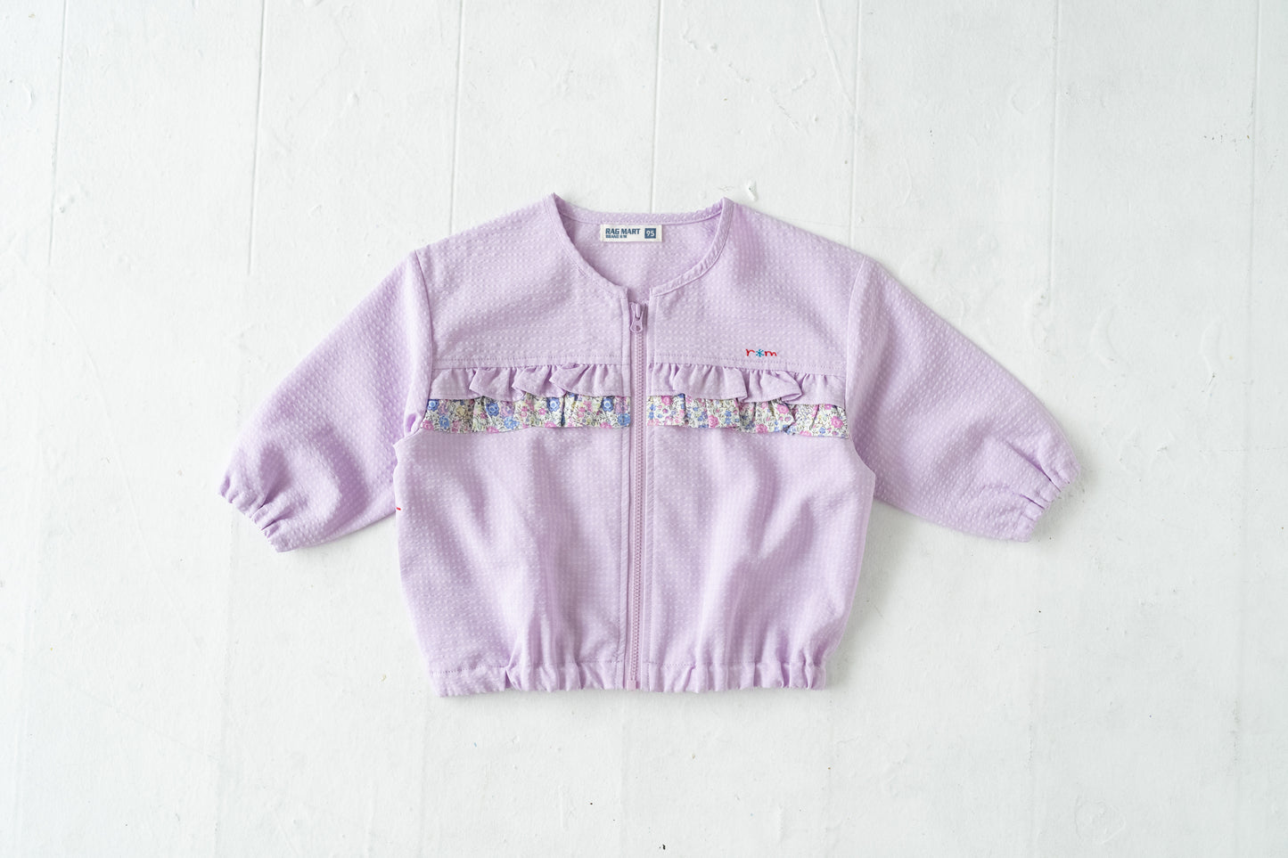 フリルジップアップカーディガン PURPLE