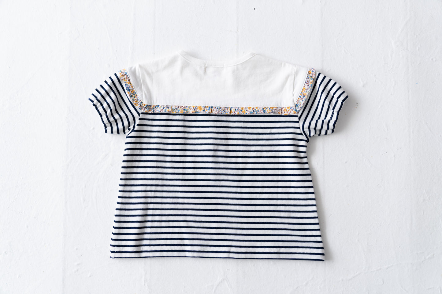 切り替えボーダーTシャツ NAVY