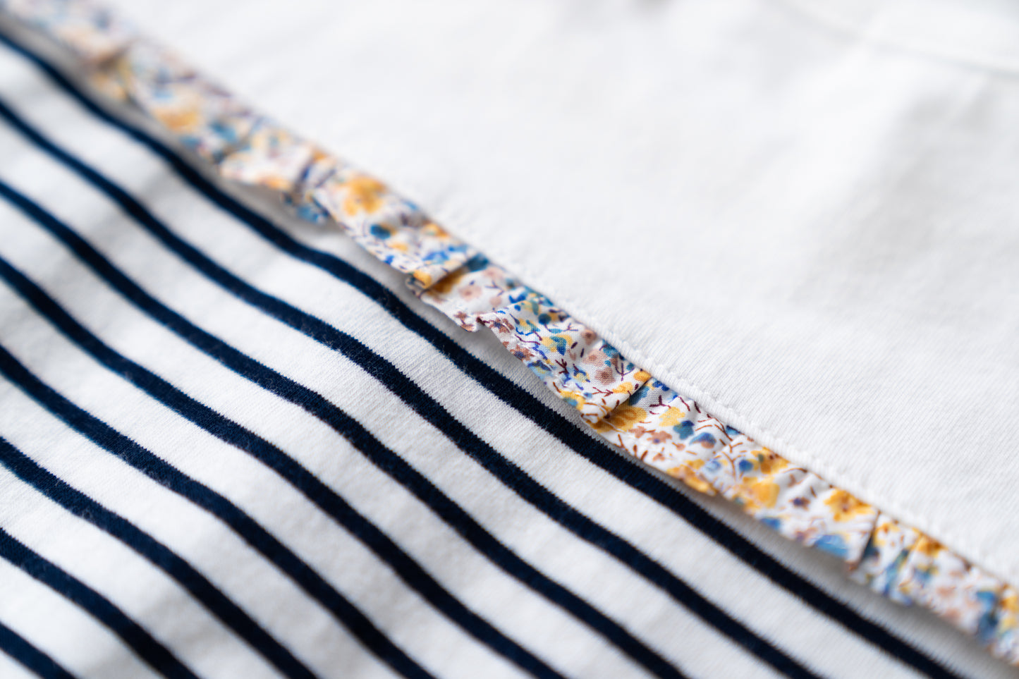 切り替えボーダーTシャツ NAVY