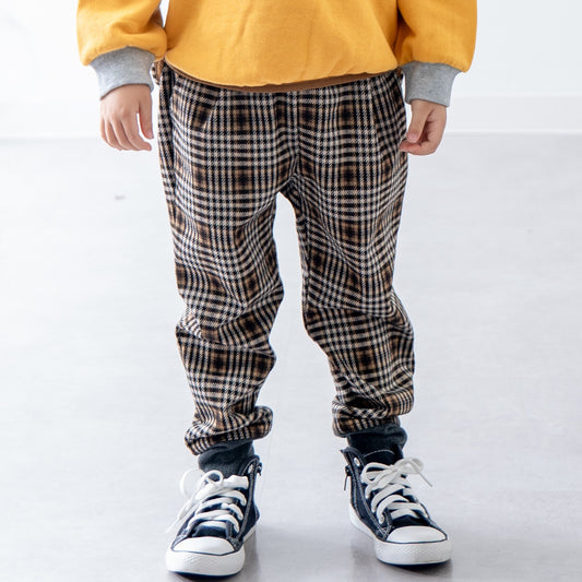 ジャガードニットリブパンツ　BROWN