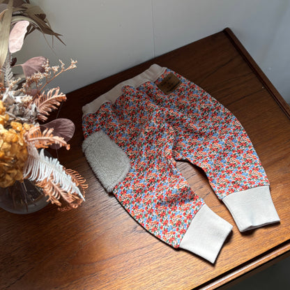 ベビーパンツ　【花柄】　RED