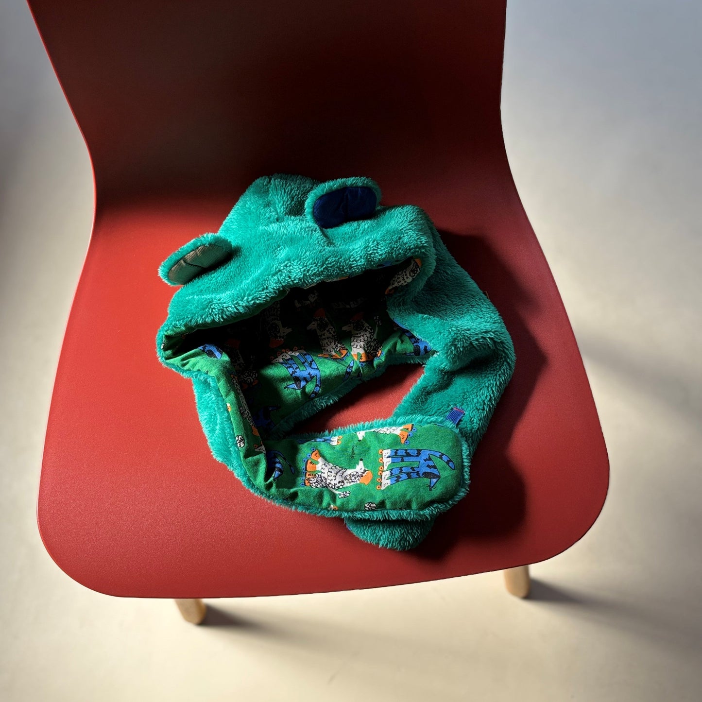 耳付きファー帽子　GREEN