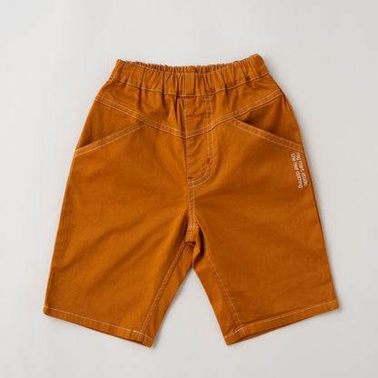 ストレッチカラーパンツ５分丈　BROWN