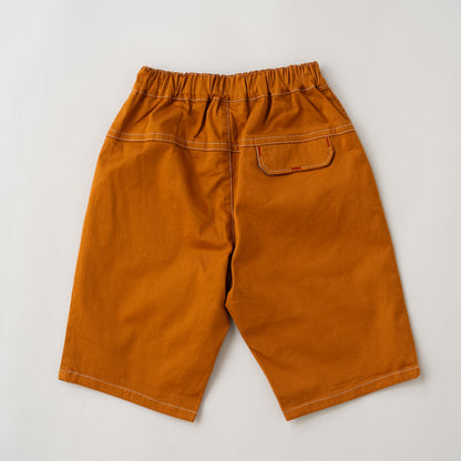 ストレッチカラーパンツ５分丈　BROWN