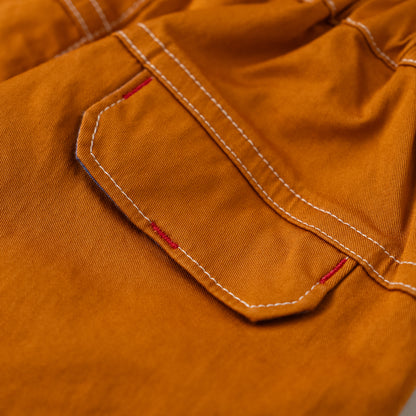 ストレッチカラーパンツ５分丈　BROWN