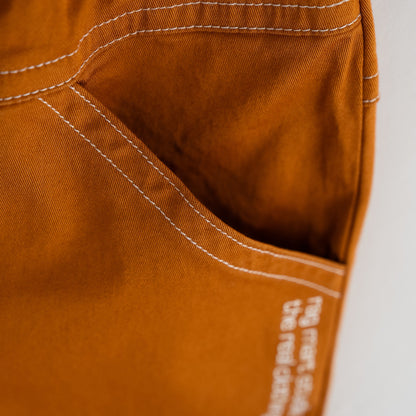 ストレッチカラーパンツ５分丈　BROWN