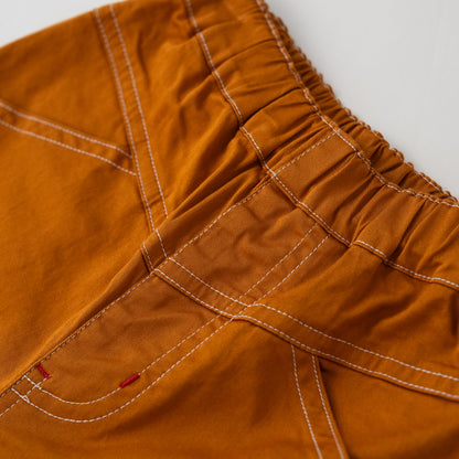 ストレッチカラーパンツ５分丈　BROWN