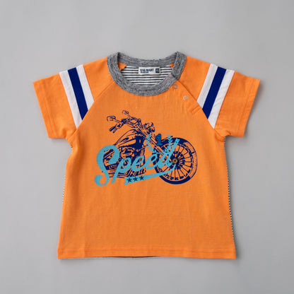 クレリック乗り物Tシャツ【バイク】　ORANGE