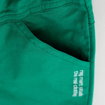 ストレッチカラーパンツ５分丈　GREEN