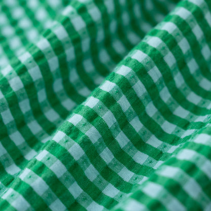 ギンガムチェックリラックスパンツ　GREEN