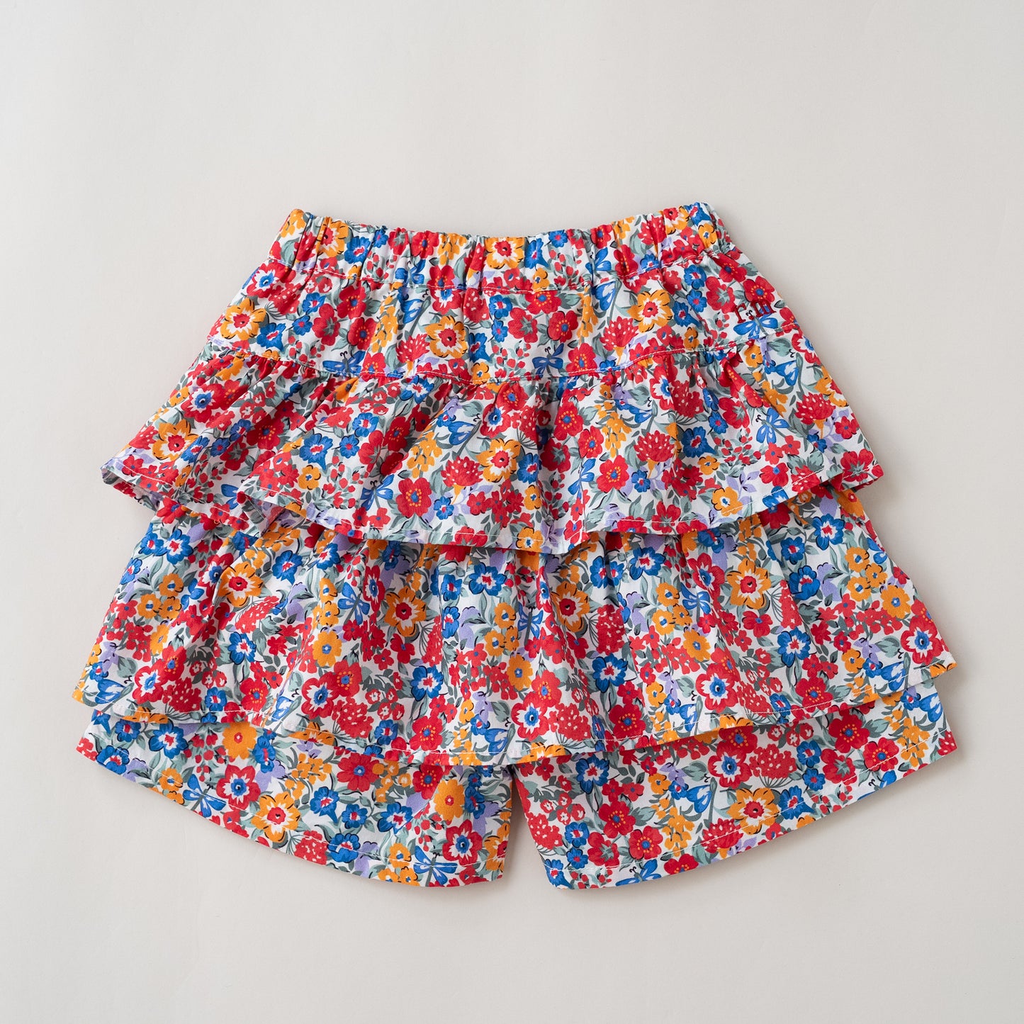 段フリルショートパンツ　PRINT