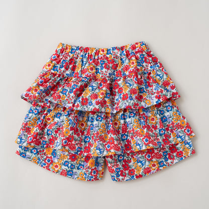 段フリルショートパンツ　PRINT