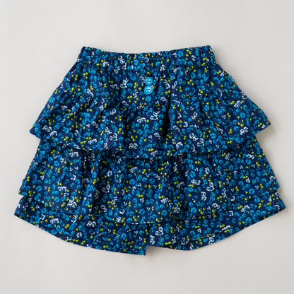 段フリルショートパンツ　NAVY