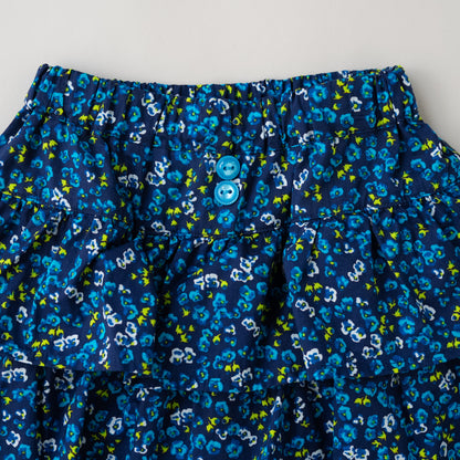 段フリルショートパンツ　NAVY