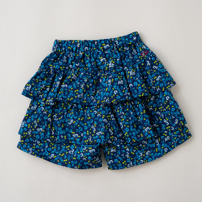 段フリルショートパンツ　NAVY
