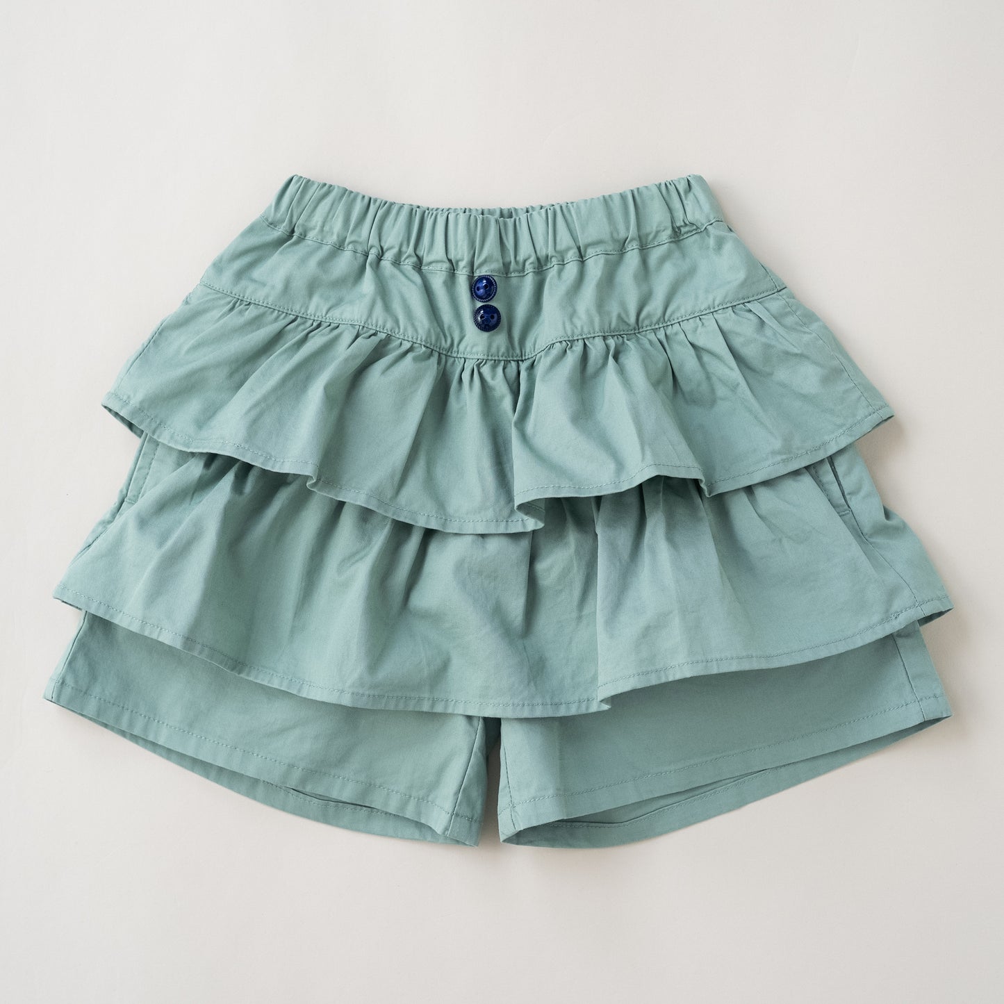 段フリルショートパンツ　KHAKI