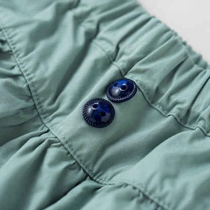 段フリルショートパンツ　KHAKI
