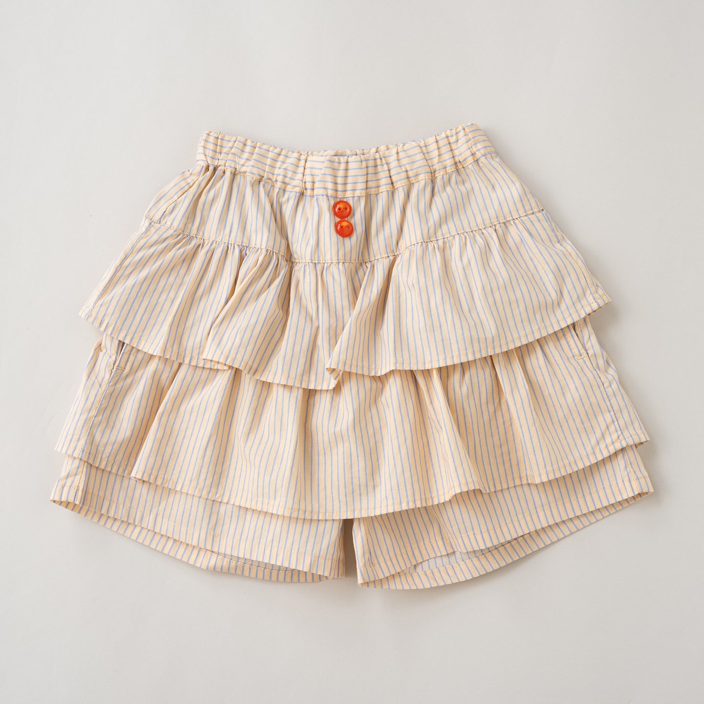 段フリルショートパンツ　STRIPE