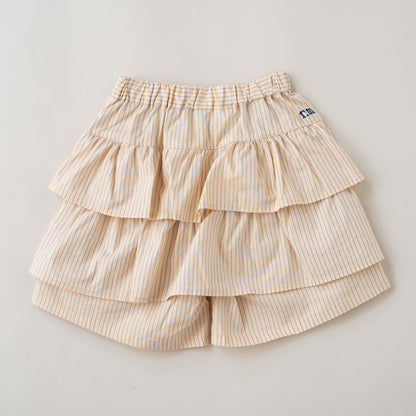 段フリルショートパンツ　STRIPE
