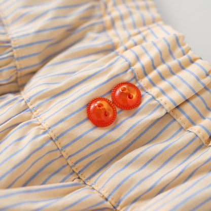 段フリルショートパンツ　STRIPE