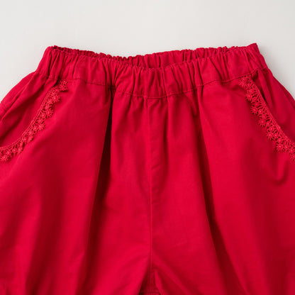 ショートバルーンパンツ　RED