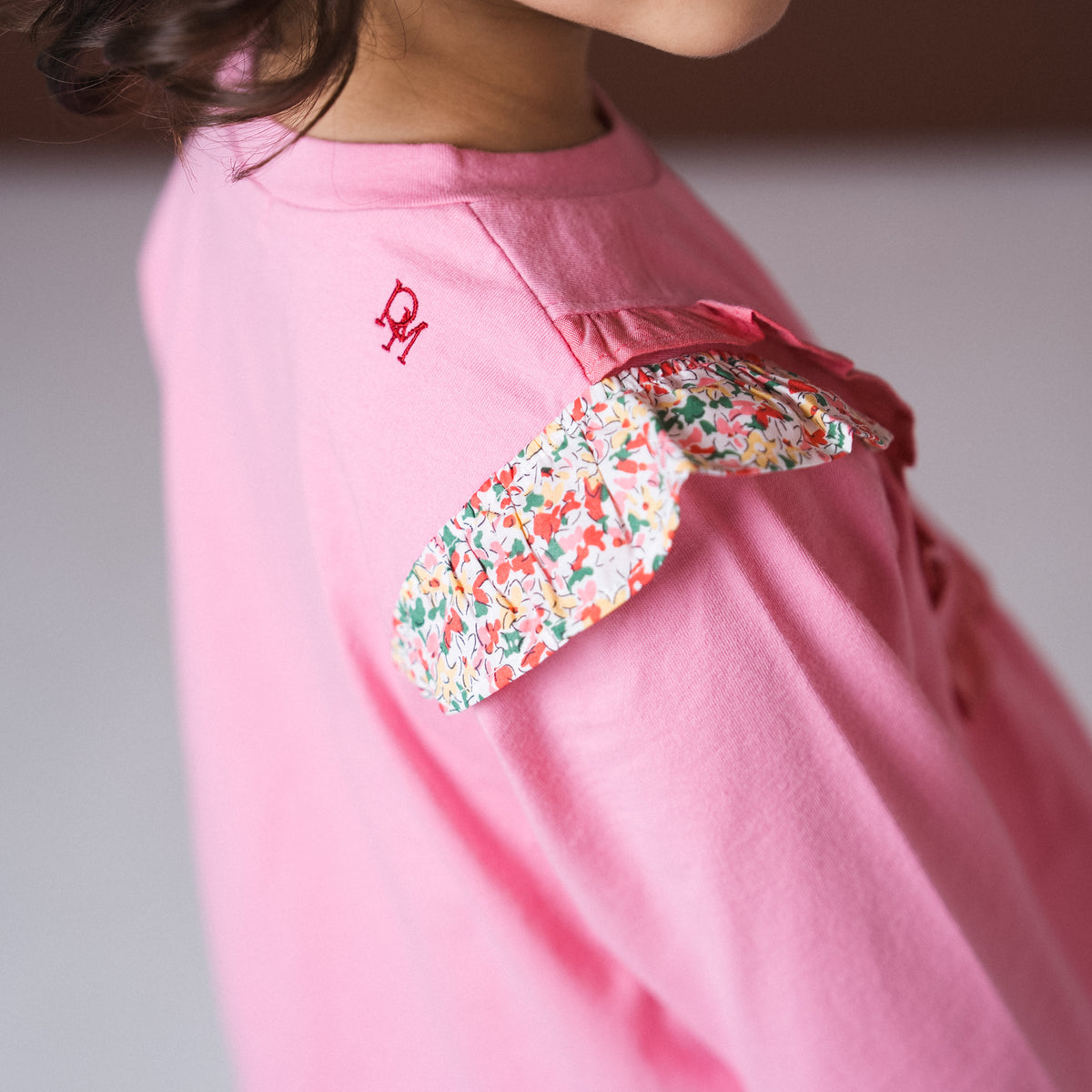 リボンフリルTシャツ　PINK