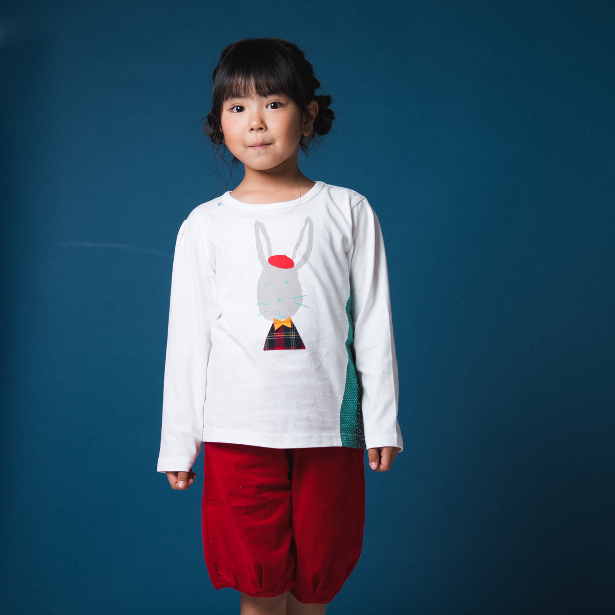 アニマルモチーフTシャツ【ウサギ】　OFF-WHITE