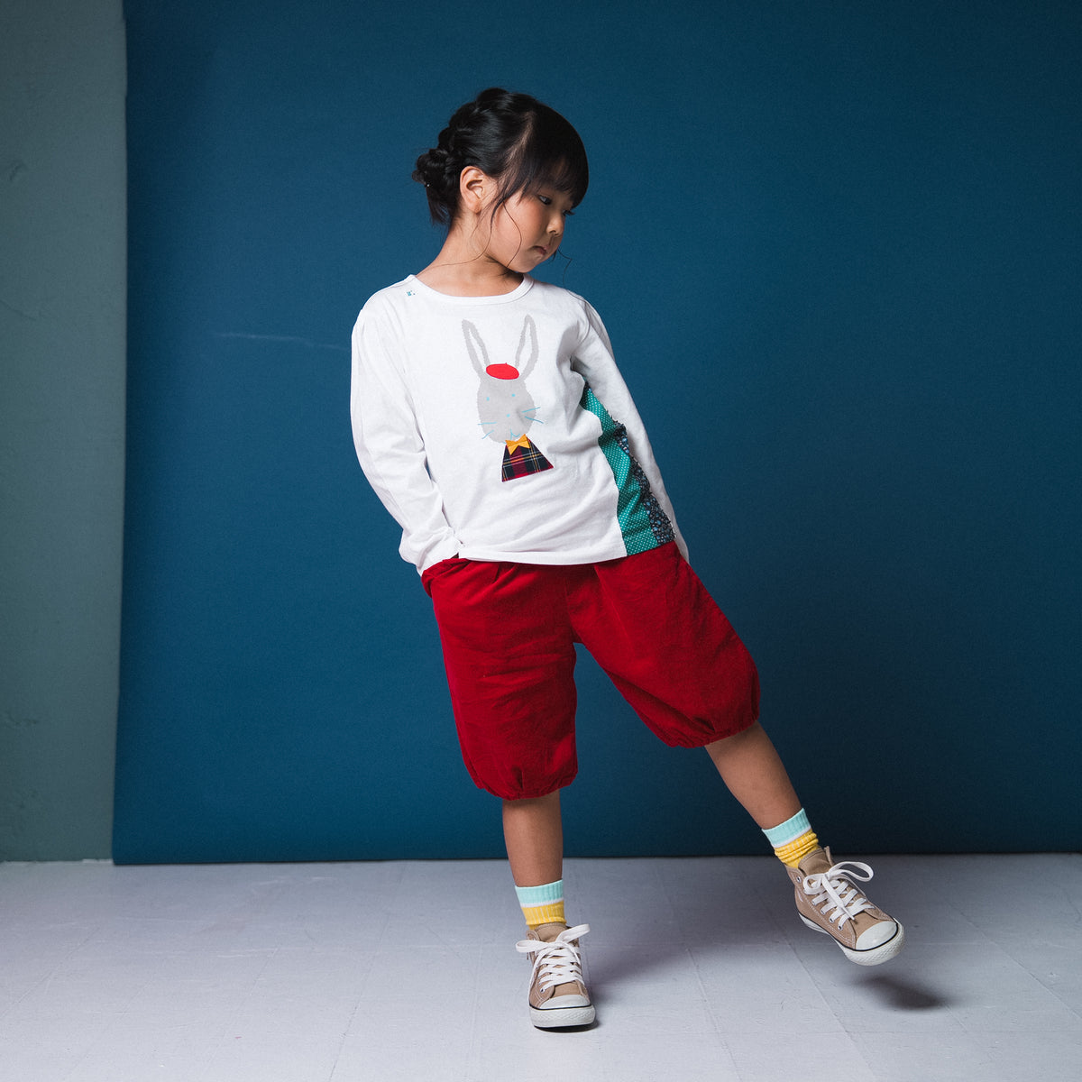 アニマルモチーフTシャツ【ウサギ】　OFF-WHITE