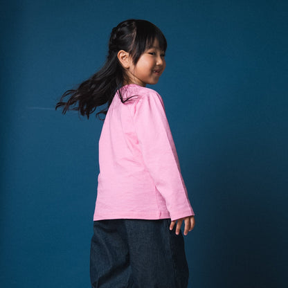 アニマルモチーフTシャツ【ネコ】　PINK